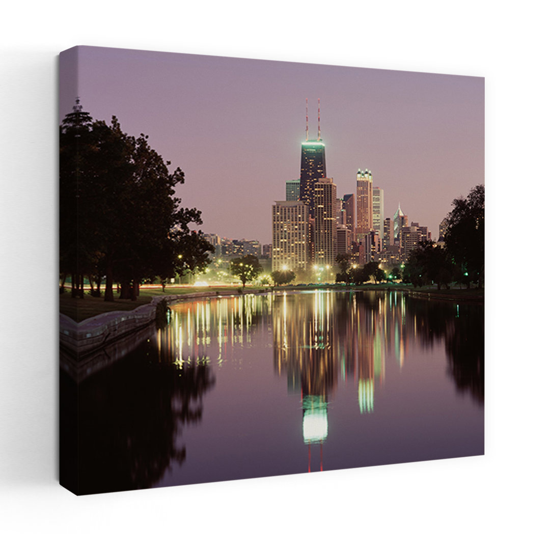 Chicago Il Colorful Abstract Contemporary Architecture City Wall Art Print