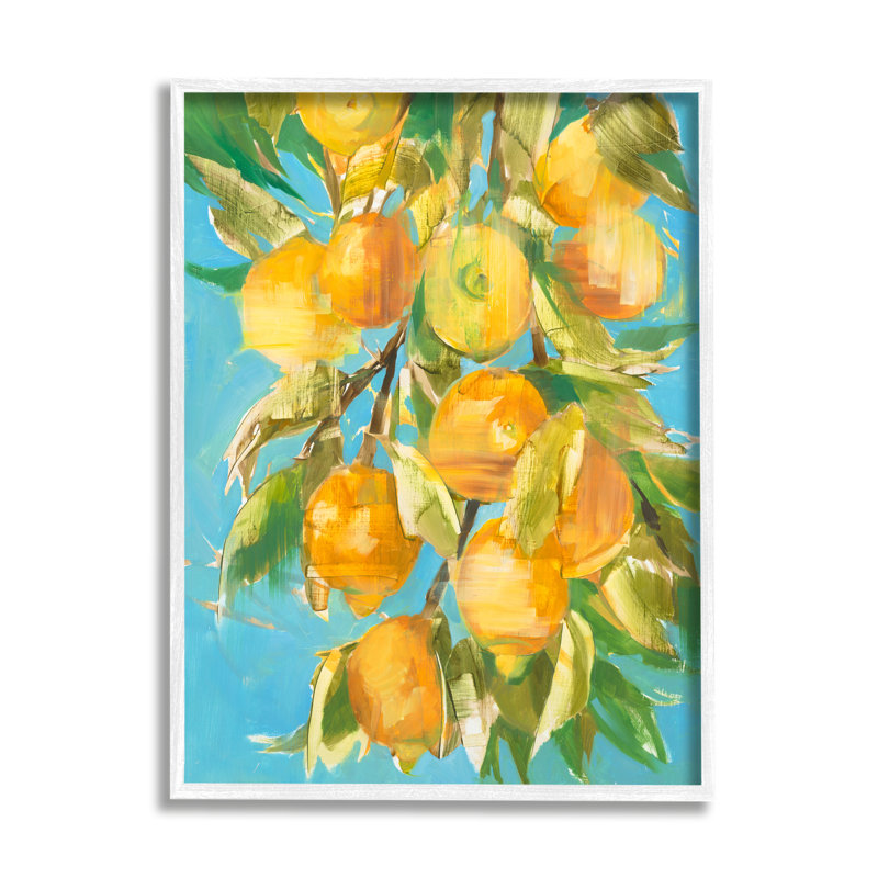 «Ripe Lemon Tree Distorsion» par Third and Wall - impression d'art graphique, H 30 po x l 24 po x 1,5 po