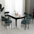 Sherpa Upholstered Metal Dining Chairs