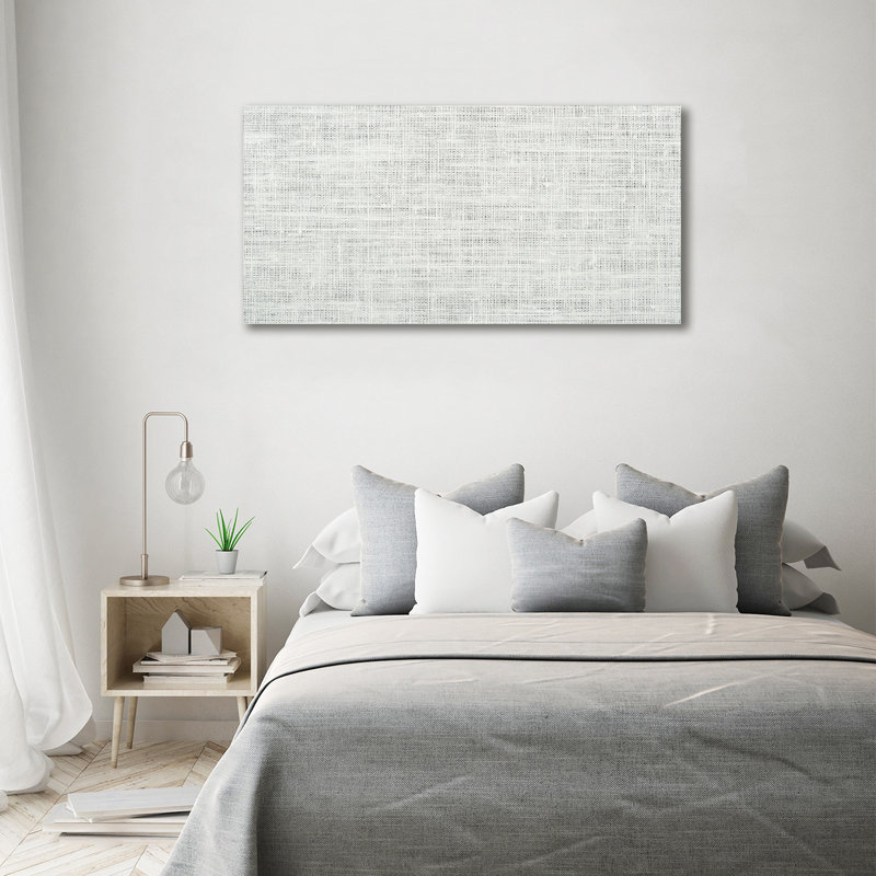 White Linen Canvas - Wrapped Canvas Print