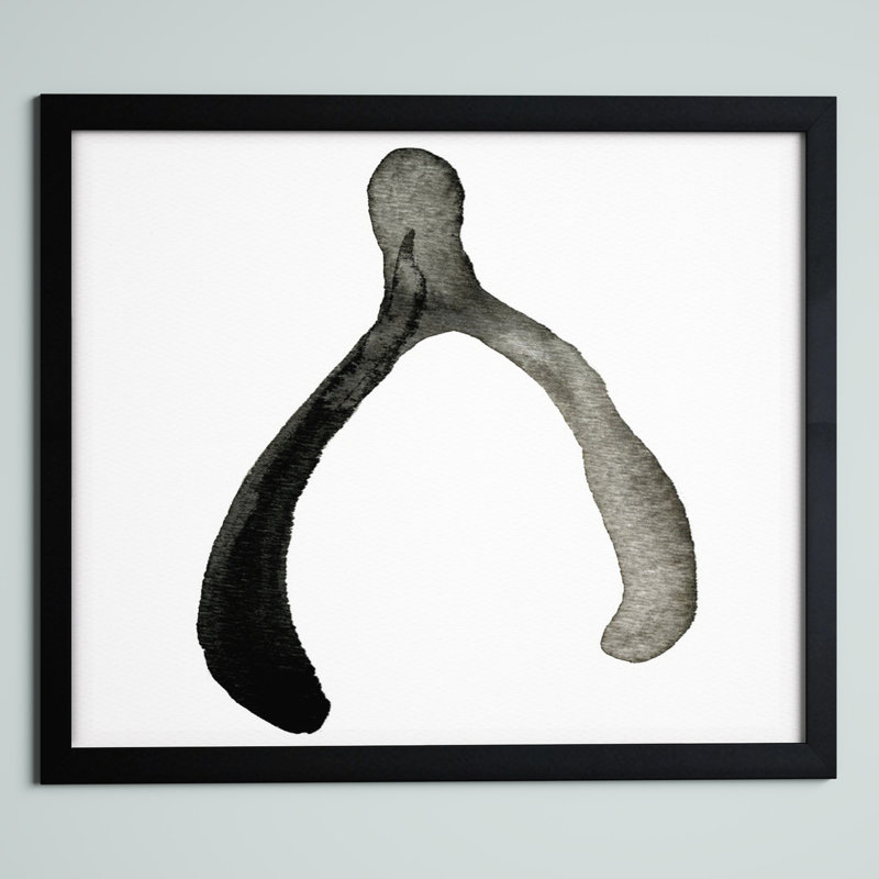 " Symbols And Objects Wishbone Ink " by Oliver Gal, 38" H x 32" W x 05." D