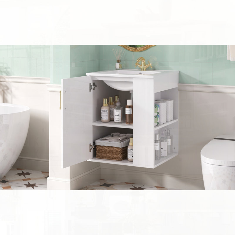 Meuble-lavabo mural avec évier