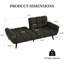 Canapé convertible moderne à accoudoirs évasés en lin 76,7 po Modern-689279913