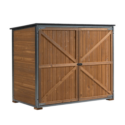 Armoire de rangement extérieure, remise à outils avec structure en métal pour la cour