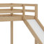 Lit simple mezzanine bas avec glissade, échelle, barrières de sécurité-2004822514
