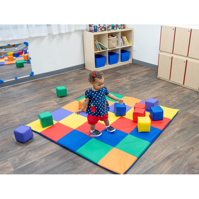 Ensemble de tapis et blocs de patchwork - arc-en-ciel, Multicolore