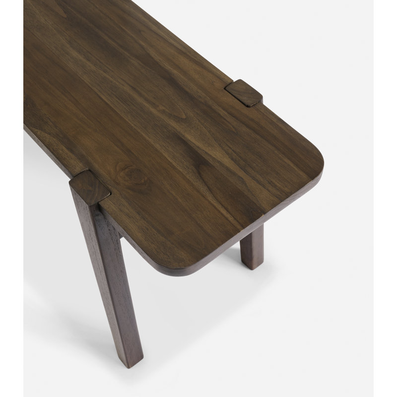 Apanas Solid Wood Dining Bench, Coffee