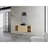 54'' Wall-Mounted Bathroom Vanity With Ceramic Art Sink, And 2-Storage Shelves, 2-Soft-Close Door, KD-Packing, Plywood-1492424904-1492424907