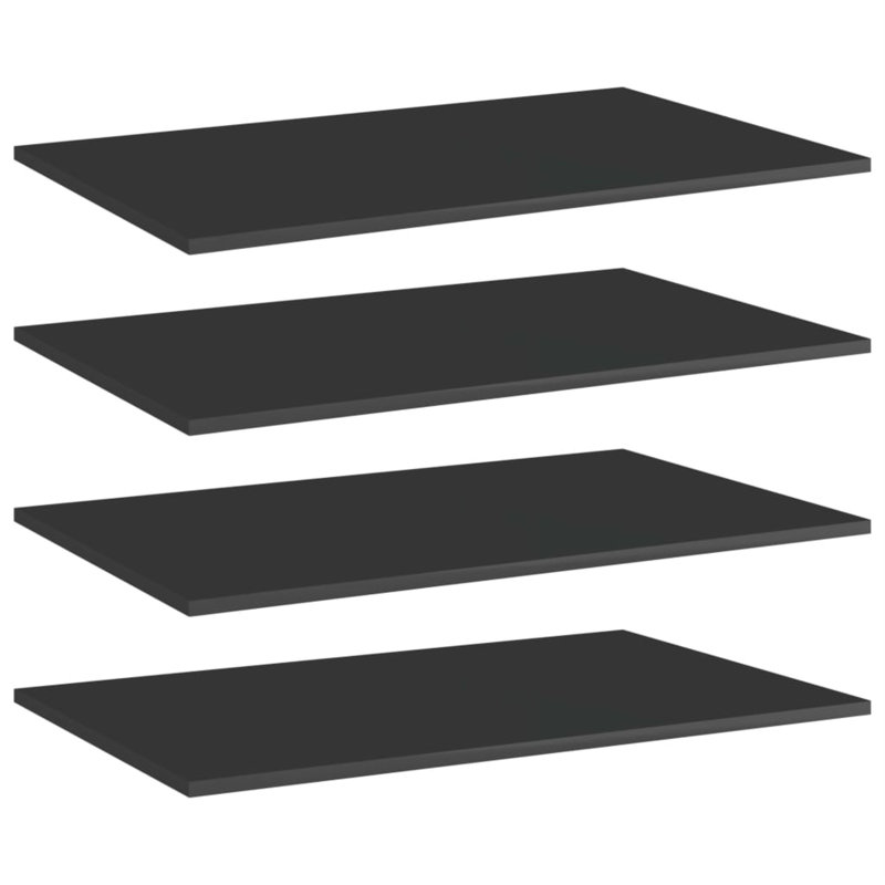 Tablettes flottantes étagères murales, Noir très lustré, H 0,6 po x l 31,5 po x P 19,7 po