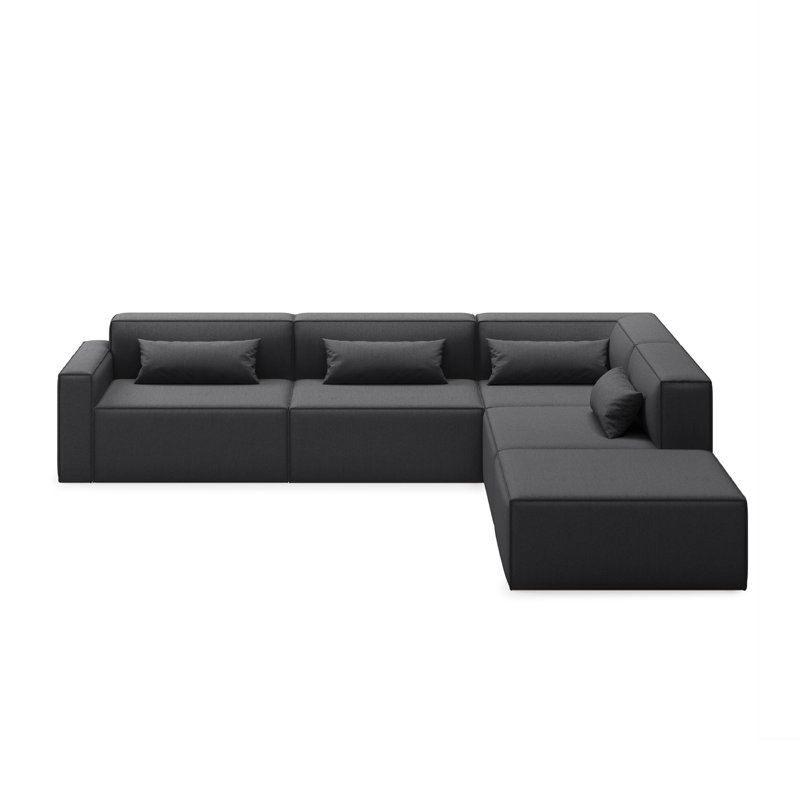 Mix Modular 5-Pc Sectional, Mowat Raven, Right Hand Facing