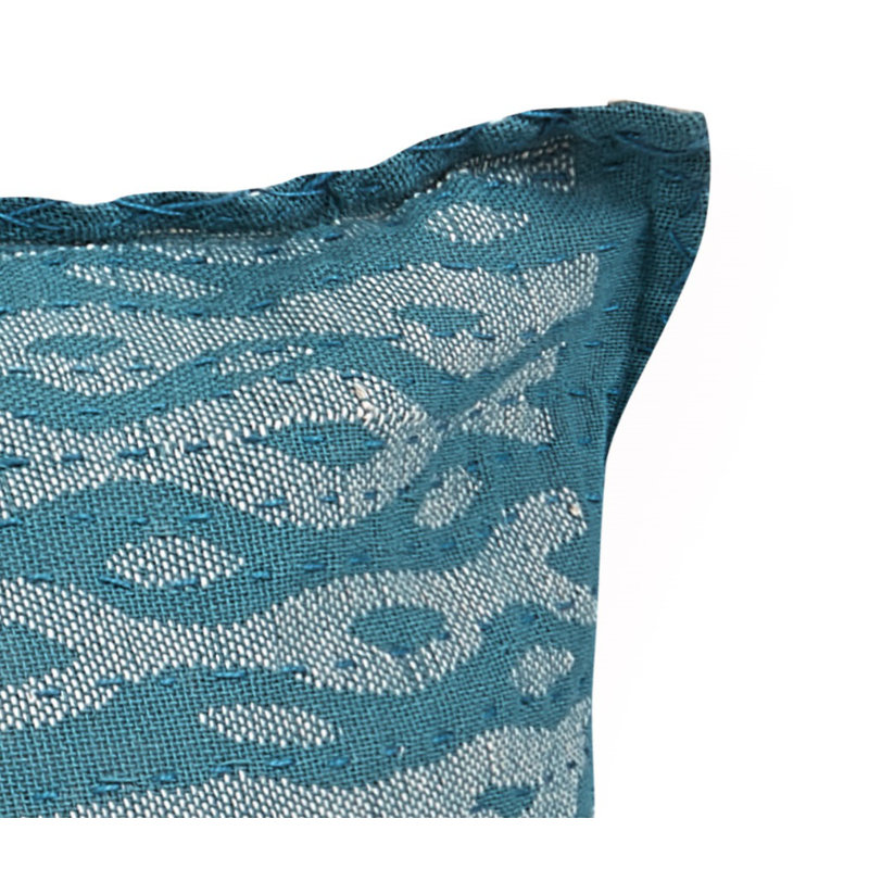 Coussin lombaire en coton tissé à la main Artisan - bleu océan - 16 po x 48 po, Housse de coussin seulement - sans coussin