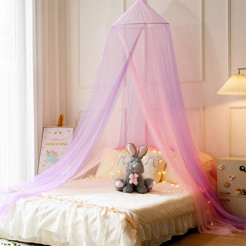 Adoniram Nylon Bed Canopy, Purple