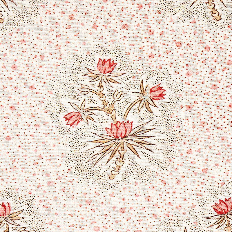 Cassis Floral Fabric, Rouge