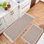 Beige uni, 2 tapis de cuisine antidérapants