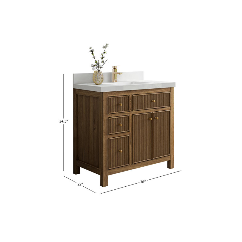 36'' Single Bathroom Vanity with Quartz Top