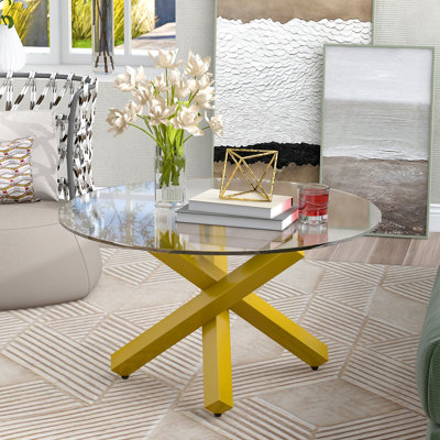 Table basse à pieds croisés