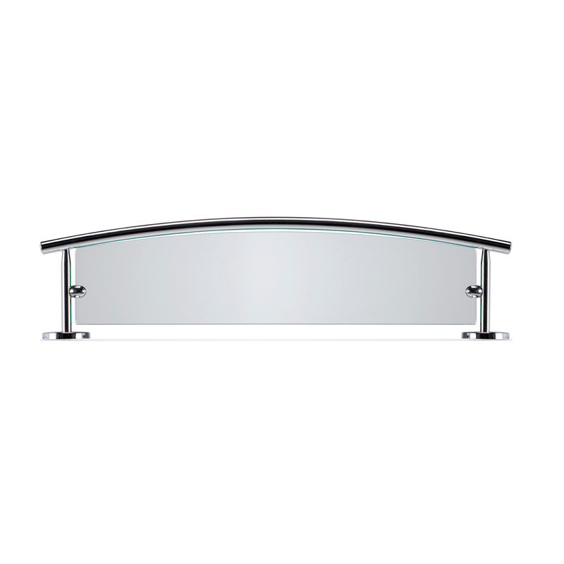 Hampstead Wall Mounted Glass Shelf with Chrome Brackets