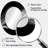 Black White Contemplative Abstraction II - Large Oval Wall Mirror On Metal-198152329
