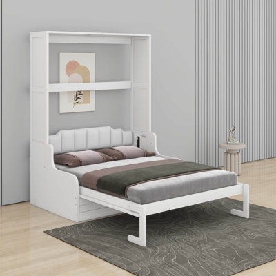 Grand lit escamotable avec coussin