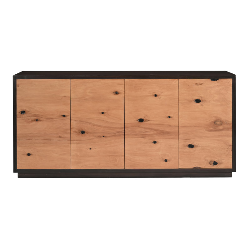 Cordai 72 " W Acacia Solid Wood and Iron Sideboard