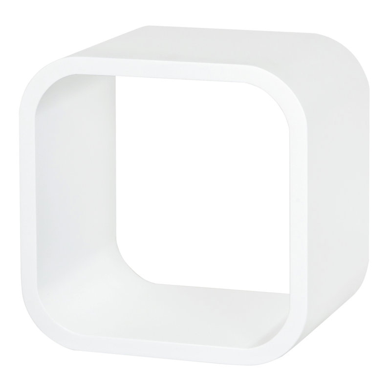 Deondrae Square Floating Shelf, White