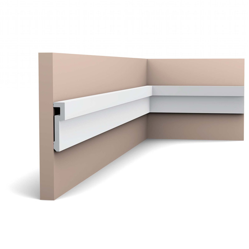 Primed White Polystyrene Crown Panel Moulding Set