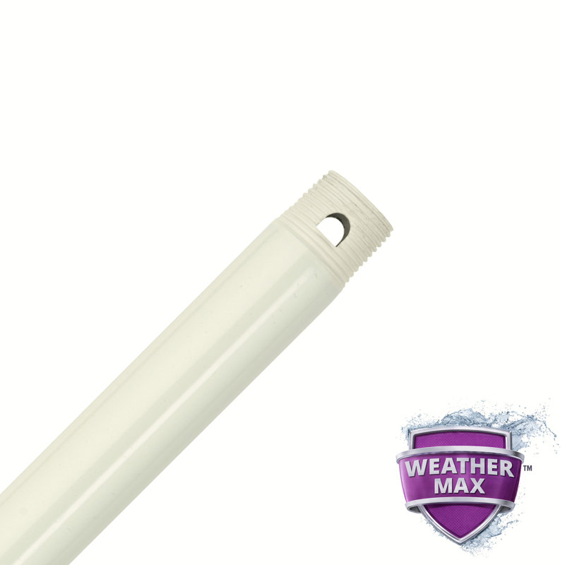All-Weather Ceiling Fan Downrod, 12" H x 0.75" W x 0.75" D, Fresh White