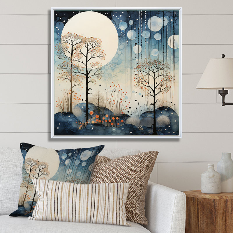 Art japonais du Japon, sérénité zen, paysage de minamlisme III - Art mural japonais, Cadre flottant blanc