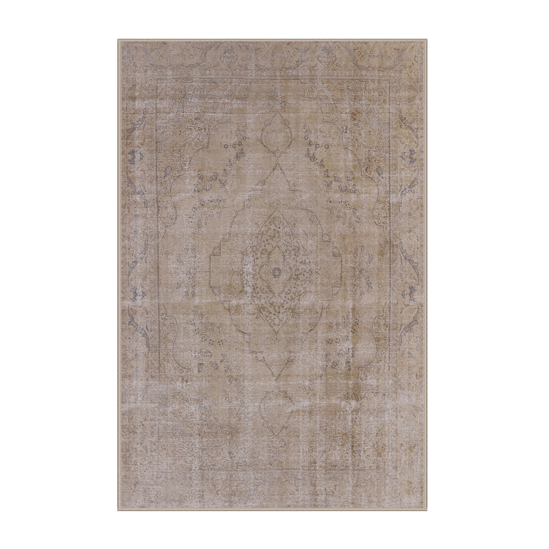 Tapis brun à motif abstrait Sebrina, Rectangle 4 pi x 6 pi