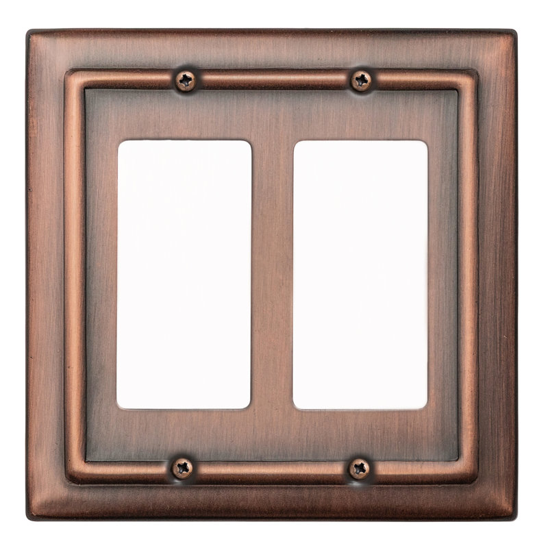 Architectural 2-Gang Rocker Standard Wall Plate, Copper