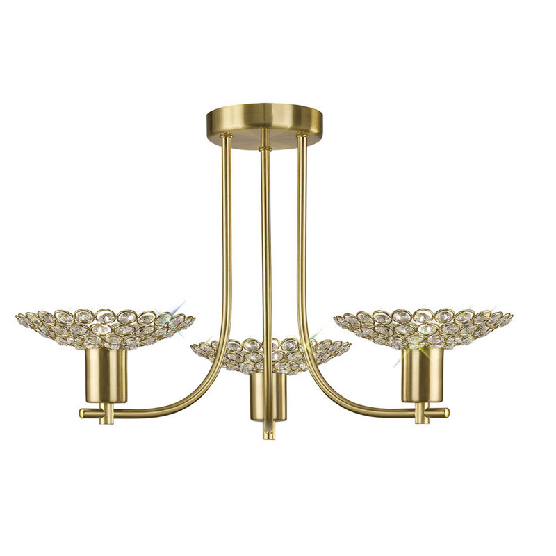 Eichler 3 - Light Unique/Statement Chandelier, Satin Brass