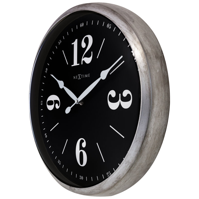 Metal Wall Clock, Black