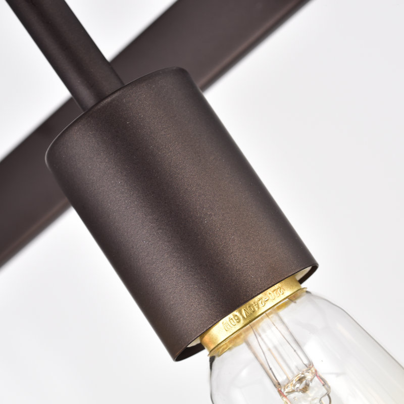 Luminaire suspendu rectangulaire à 5 lumières pour îlot de cuisine Hafwen