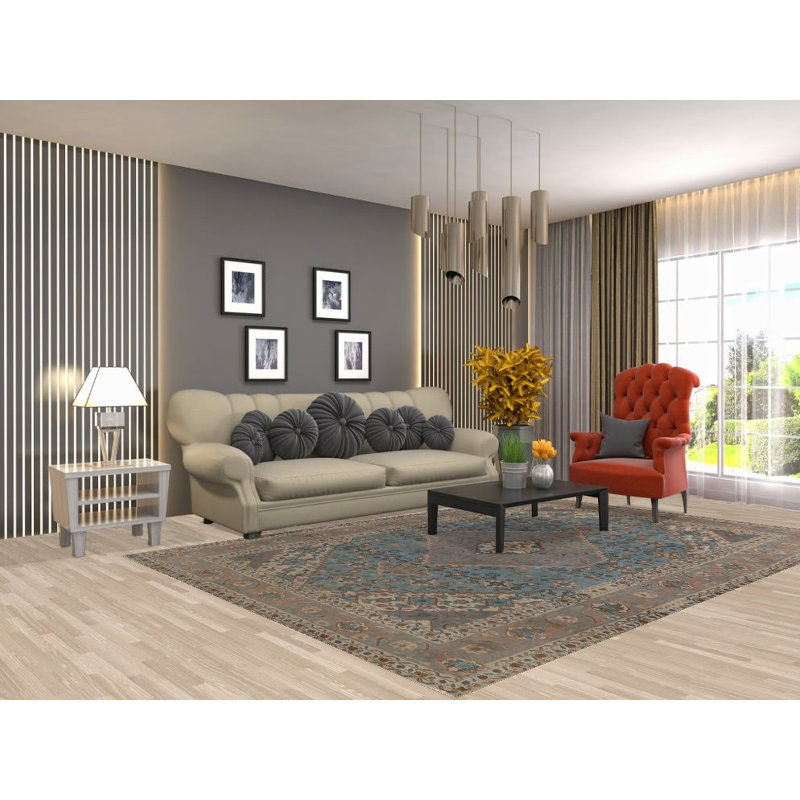 Tapis bleu 7 x 10