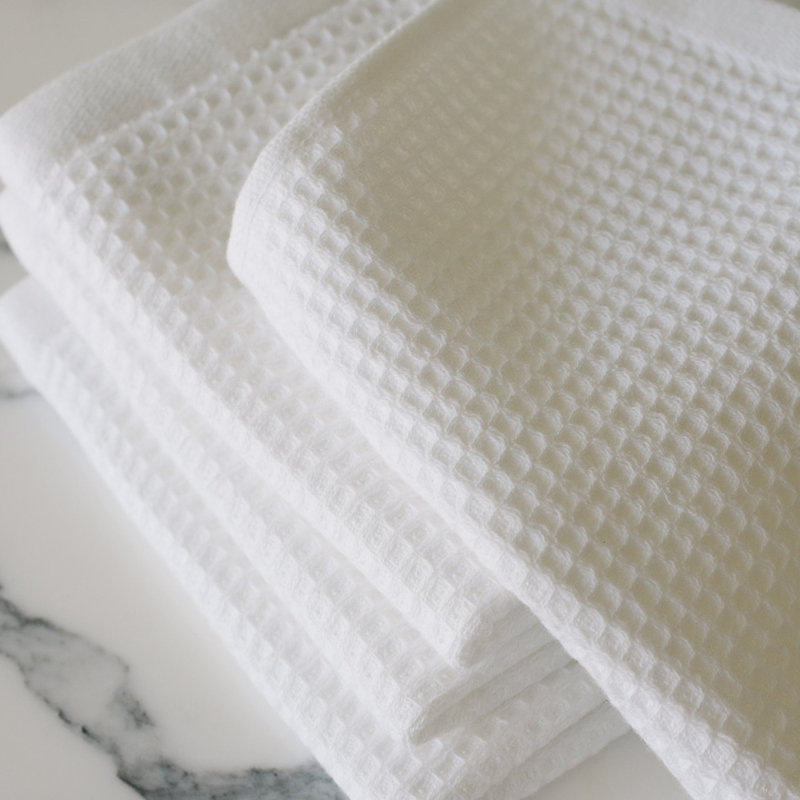 Waffle Washcloths, White