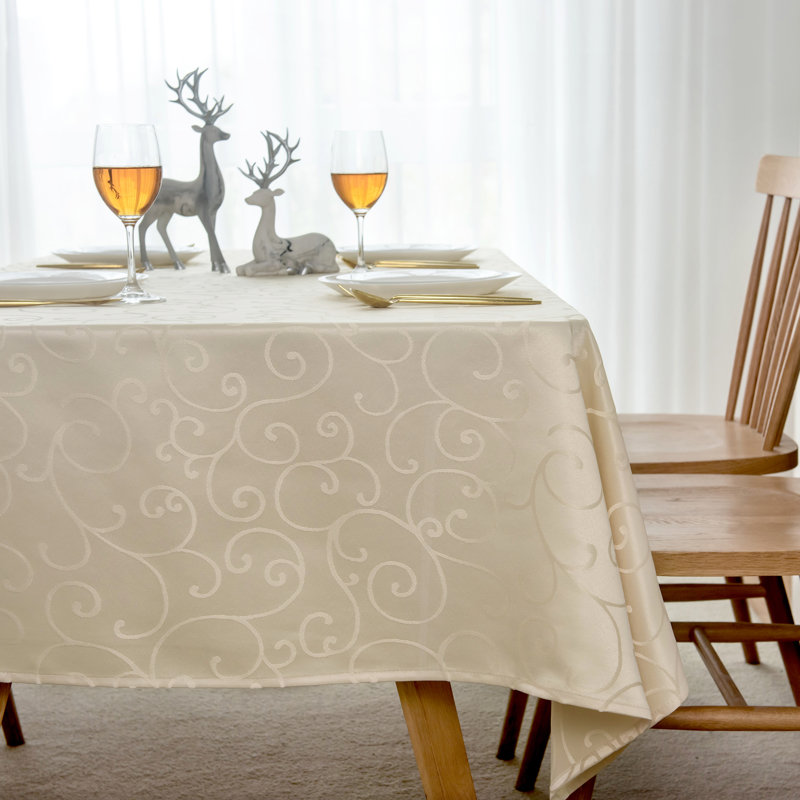  Nappe de couleur unie, Crème, crème, L 70 po x l 52 po