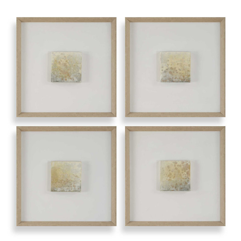  «Now & Puis», art abstrait, ensemble de 4