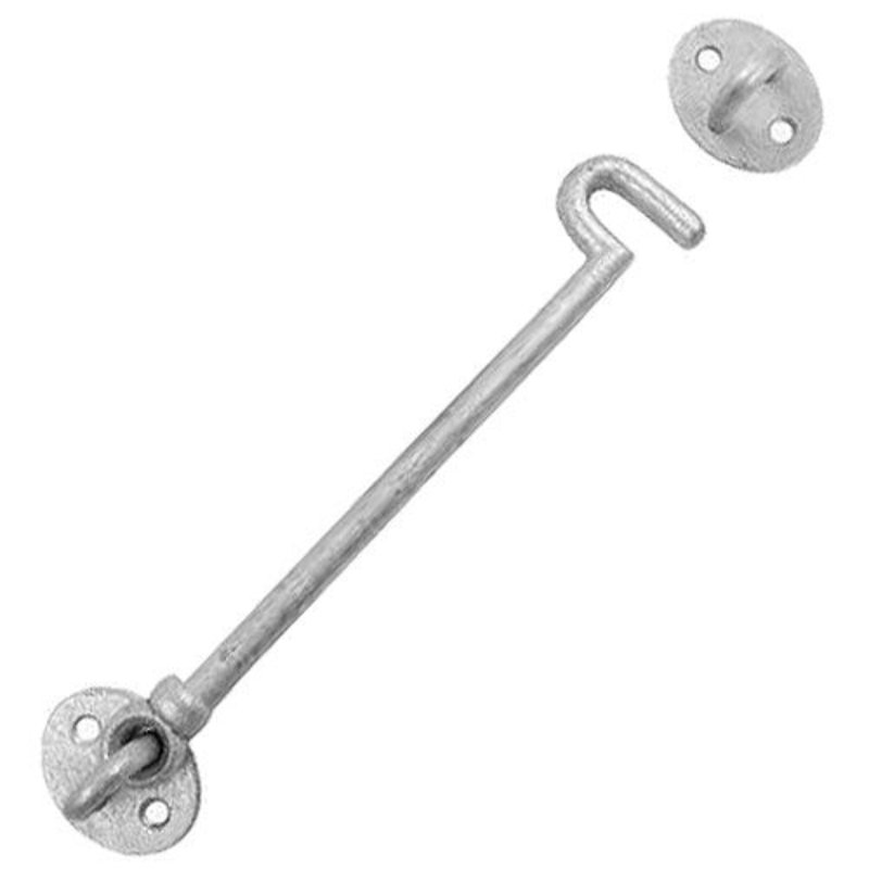 Cabin Hook Bolt, Galvanized, 15cm H x 4cm W x 3cm D