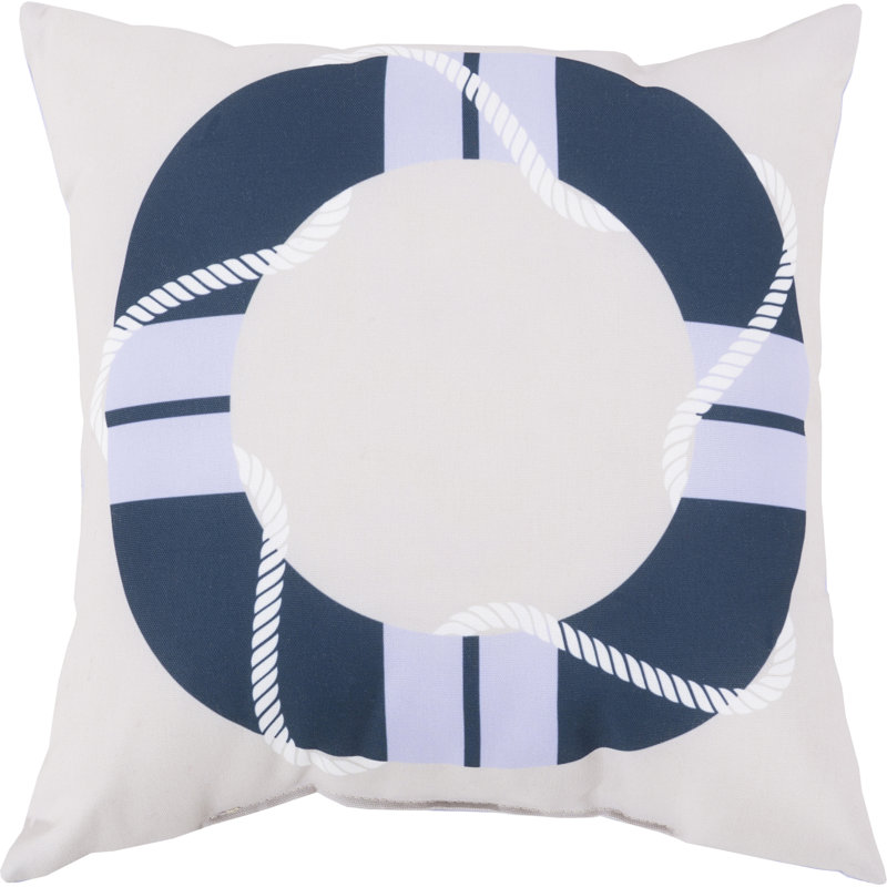 Rain Outdoor Throw Pillow, Cobalt/Sky Blue, 26" H x 26" W x 4" D