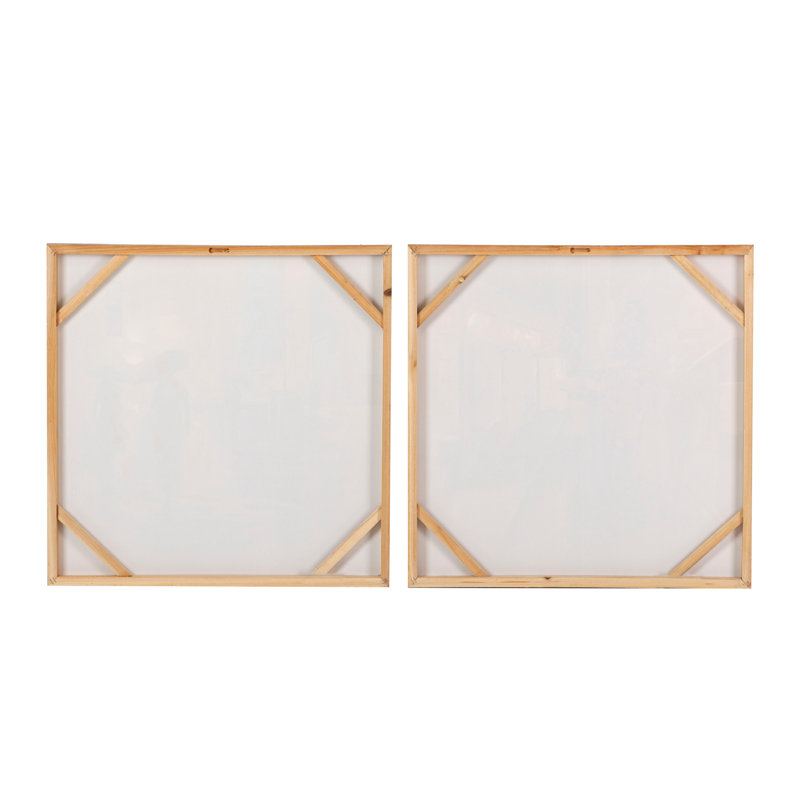 Boulevard Set 2 Canvas 40% Hand Painted 60X3X60 Cm - 2 Piece Wrapped Canvas Print Set