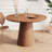 Wooden circular dining table-1717165092