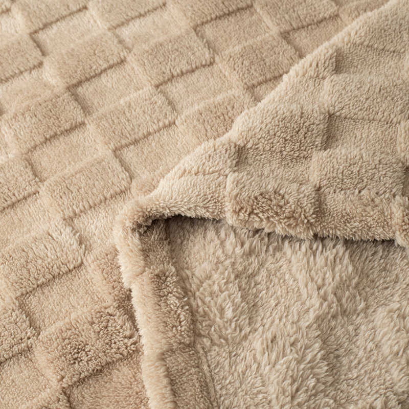Ensemble d'édredon de luxe avec couverture amovible - Velours doux et literie en microfibre délavée, Chameau
