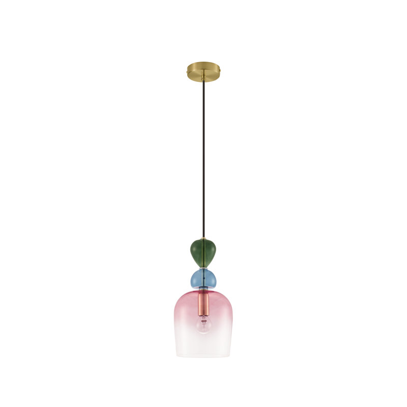 Sandy Gold Metal  Glossy Glass  LED E14 1x5 Watt 230 Volt  IP20 Bulb Excluded  D: 10.8 H1: 30 H2: 184 cm Adjustable height