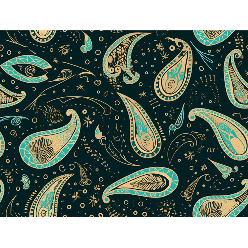 Rideau de douche Ritchard Paisley, H 93 po x l 70 po