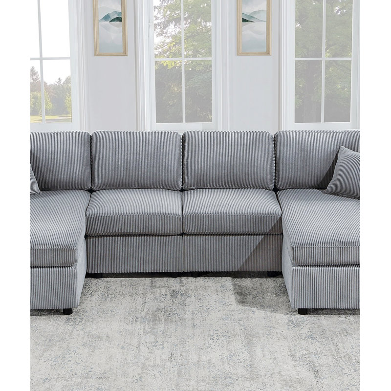 Contemporary Left and Right Armless Chaise Loveseat,Elegant and Versatile Seating Solution