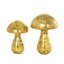  2 Piece  Glass Weathered Mushroom Sculpture Set