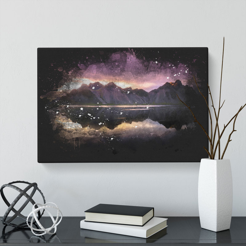 Black Sand Beach Iceland - Wrapped Canvas, 35cm H x 50cm W x 3cm D