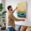Rolling Waves in Harmony Modern - Wrapped Canvas-2032236282-2032236256