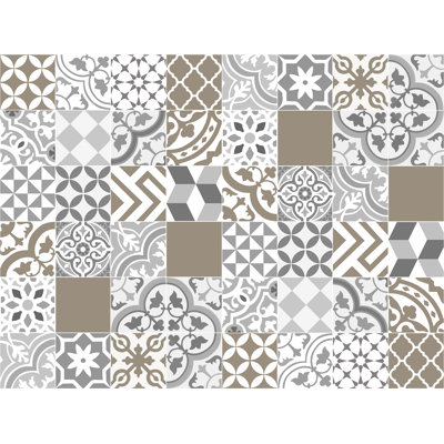 Genevieve Vinyl Machine Printed Area Rug