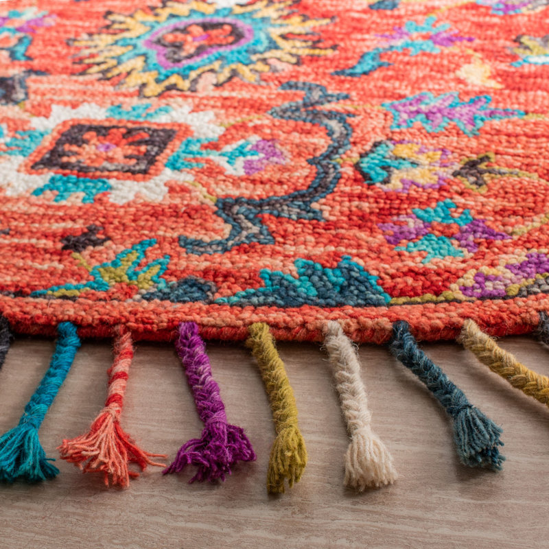 Tapis en laine touffeté à la main Vahakn, Rond 7 pi
